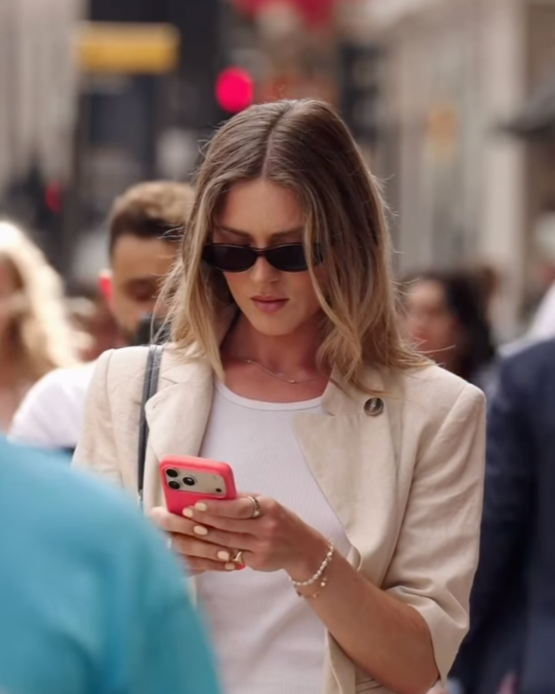 Close-up of a person on phone