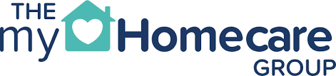 The My Homecare Group logo with a house icon and a heart inside it.