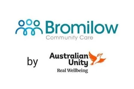 Bromilow Community Care logo with Australian Unity logo below it.