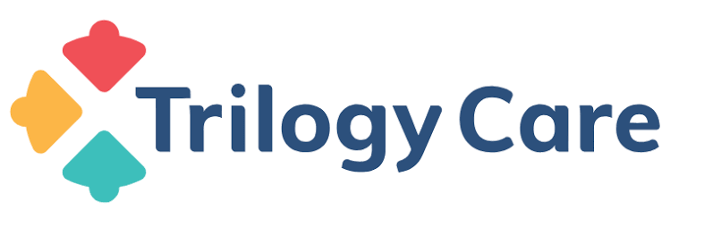 Trilogy Care logo with four colored puzzle pieces and the company name.