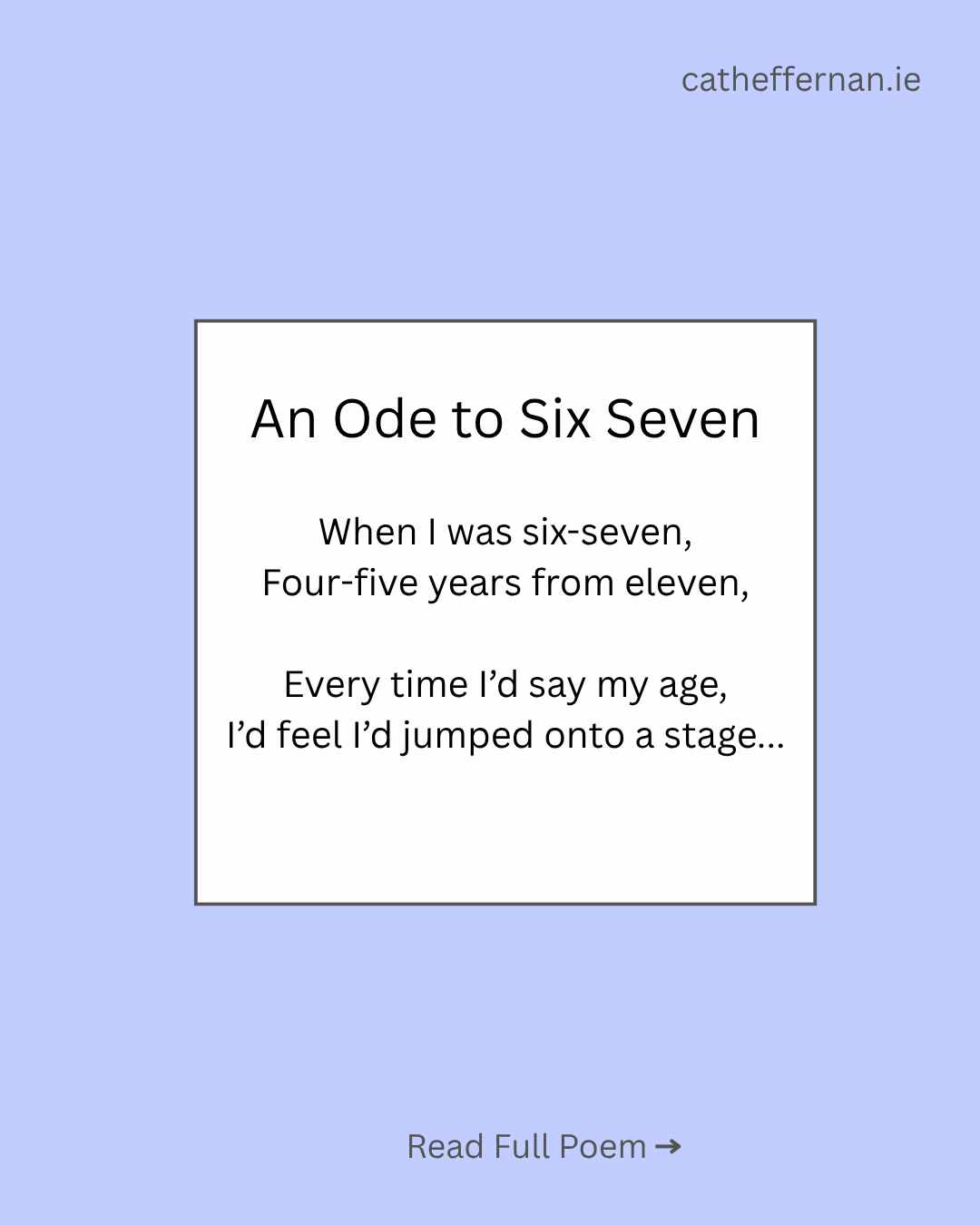 An Ode to Six Seven