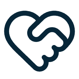 Heart-shaped logo with interconnected lines inside