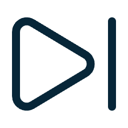 Play button icon with right arrow symbol