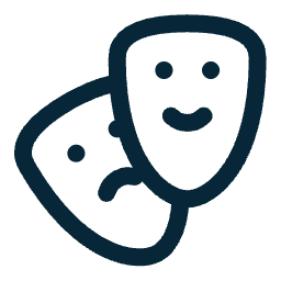 Cartoon drawing of two cookies with smiling faces.