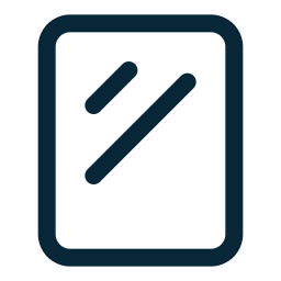 Icon of a smartphone with a screen, showing diagonal lines indicating content or activity.