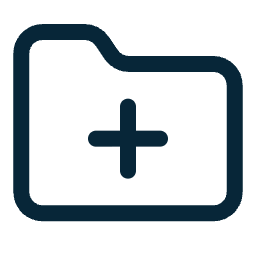 Icon of a folder with a plus sign inside