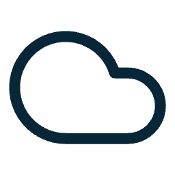 Outline of a cloud icon
