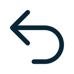 Leftward curved arrow icon