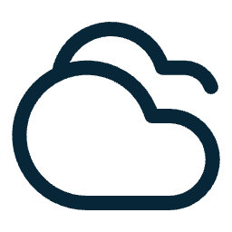 Cloud icon with a smaller cloud on top