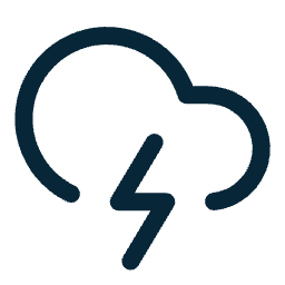 Cloud with a lightning bolt icon