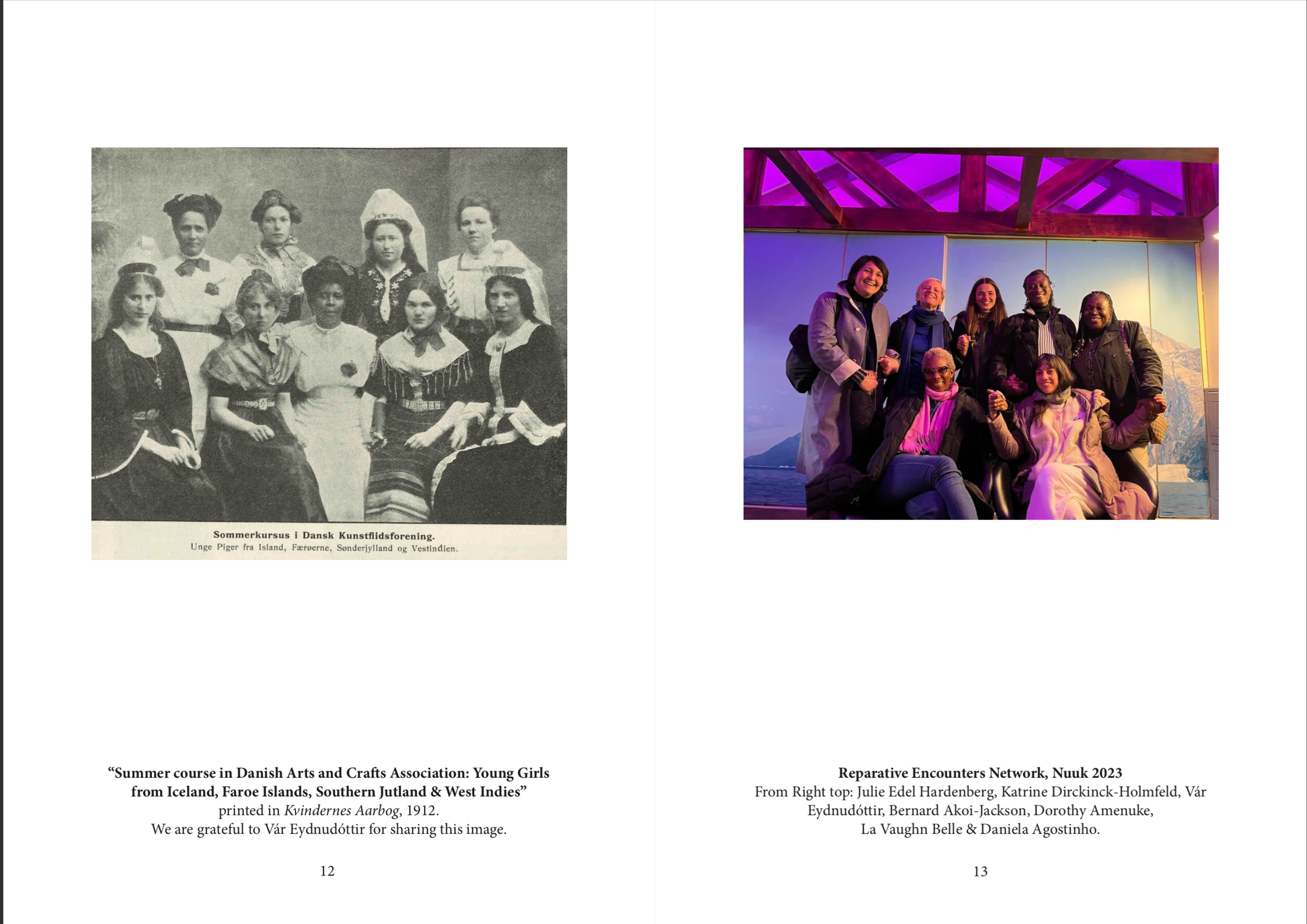 Image of network members in Nuuk juxtaposed with archival image from our article 