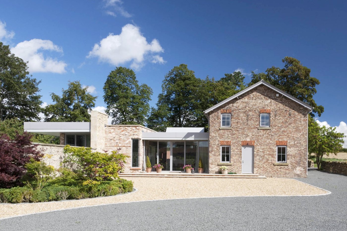 Cunelands, North Yorkshire — stone farmhouse exterior following refurbishment and extension
