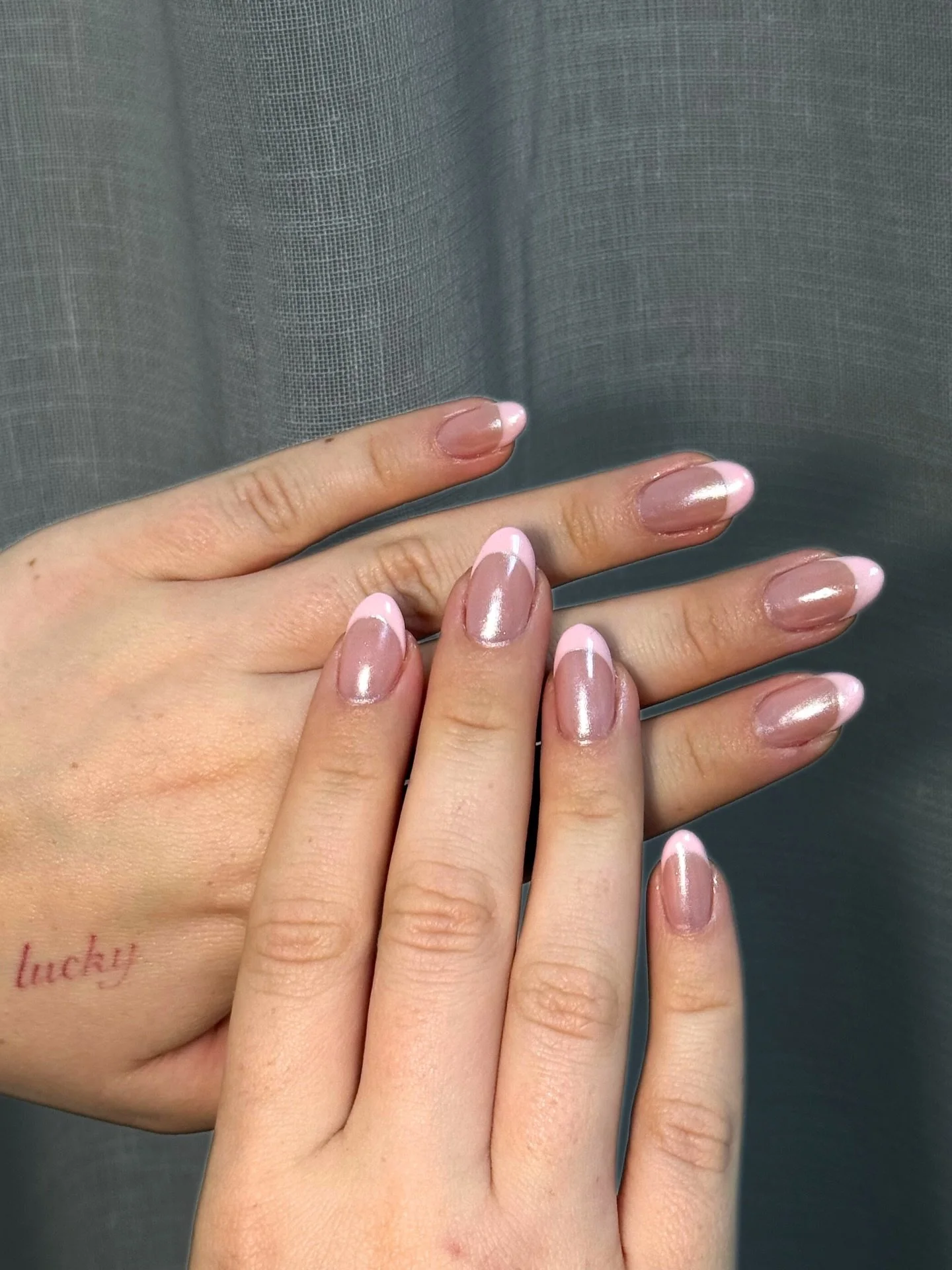 Couples nails!!

I actually had a great time doing these two sets. Ash&rsquo;s nails have grown so much that we decided for a cute pink French with chrome on top.

Kawa came for a basic gel manicure and did two fingers on each hand with this stunning