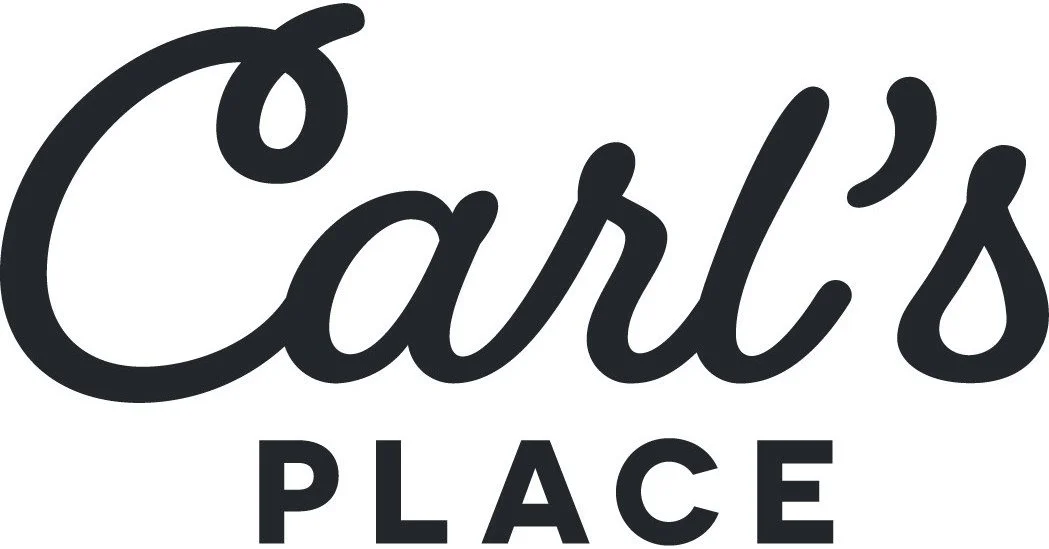 Logo with the words 'Carl's Place' in black, stylized font.