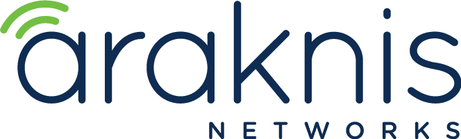 Araknis Networks logo in blue with green Wi-Fi symbol above the 'a'.