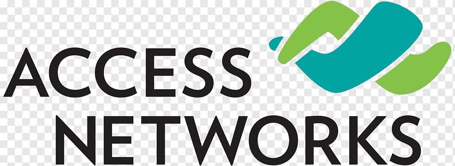 Access Networks logo with stylized green and blue connected shapes.
