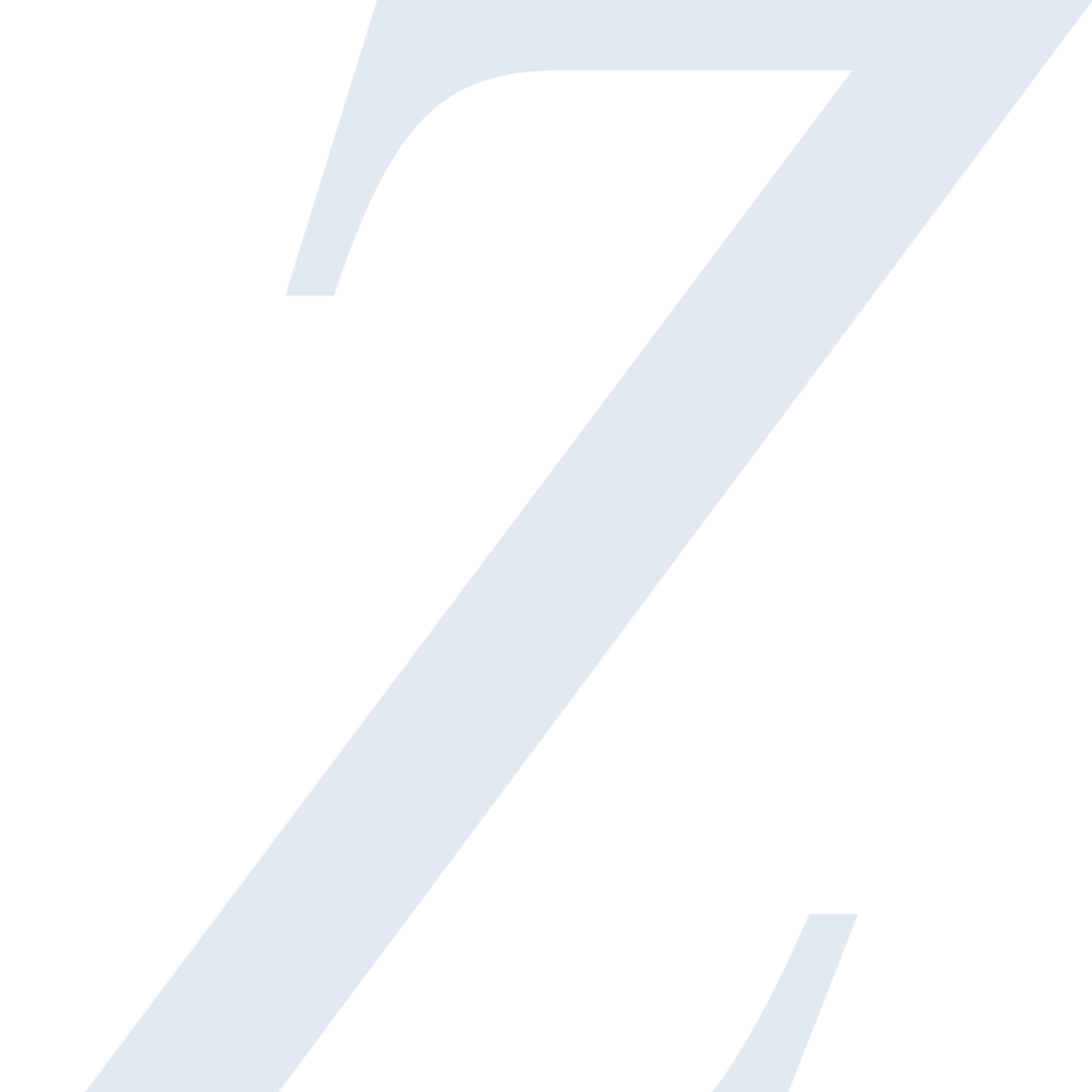 Buchstabe Z in hellblau