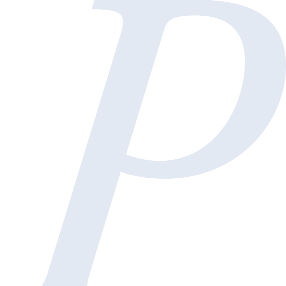 Buchstabe P in hellblau