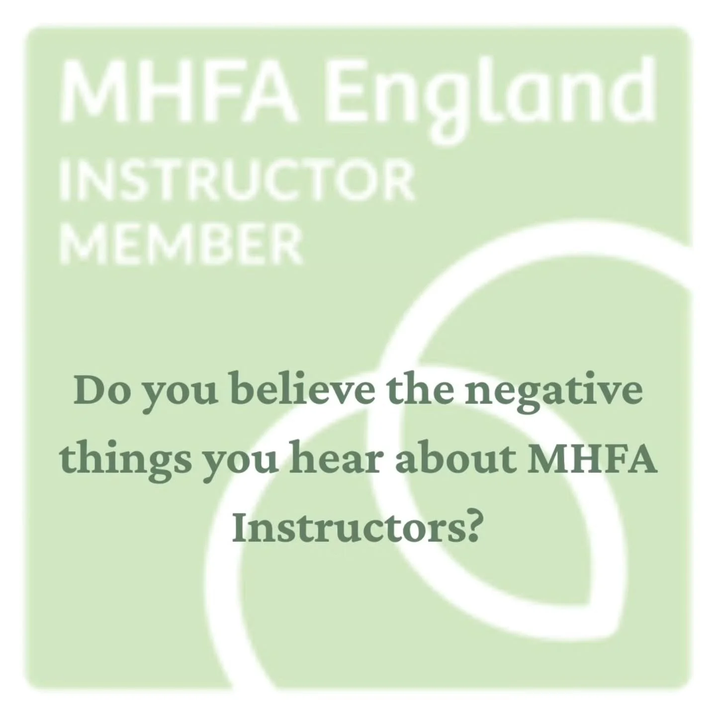 Ten years ago I became a MHFA Instructor Member with MHFA England. Becoming an instructor so you can deliver their courses isn't as easy as some people think. 

I remember reading a negative post a few years ago by someone saying it's all wishy washy