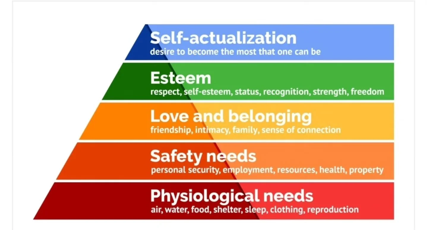 I often refer to Maslows Hierarchy of Need when talking about mental health as to be our best and achieve optimal physical and mental wellbeing we have basic needs that we all need to have fulfilled. 

If this is new to you then Maslow is a theory of