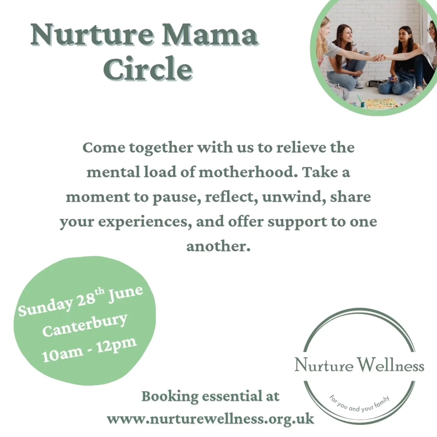 To all the mums out there, we know raising little humans can be tiring, all consuming and blooming hard. 

And we know that having people around us who are real, honest and supportive can make all the difference. 

Come and join us at our Nurture Mam