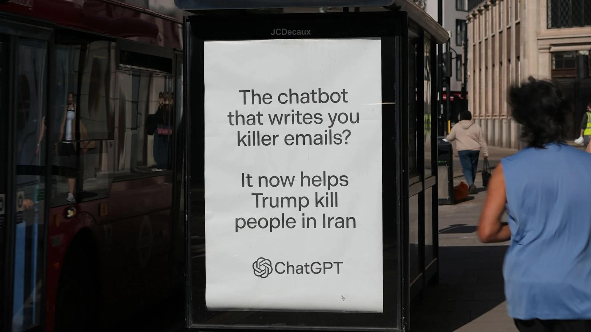 ChatGPT bus stop ad