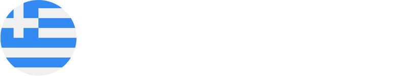A logo of the Greek flag with the word "Greece" written next to it.