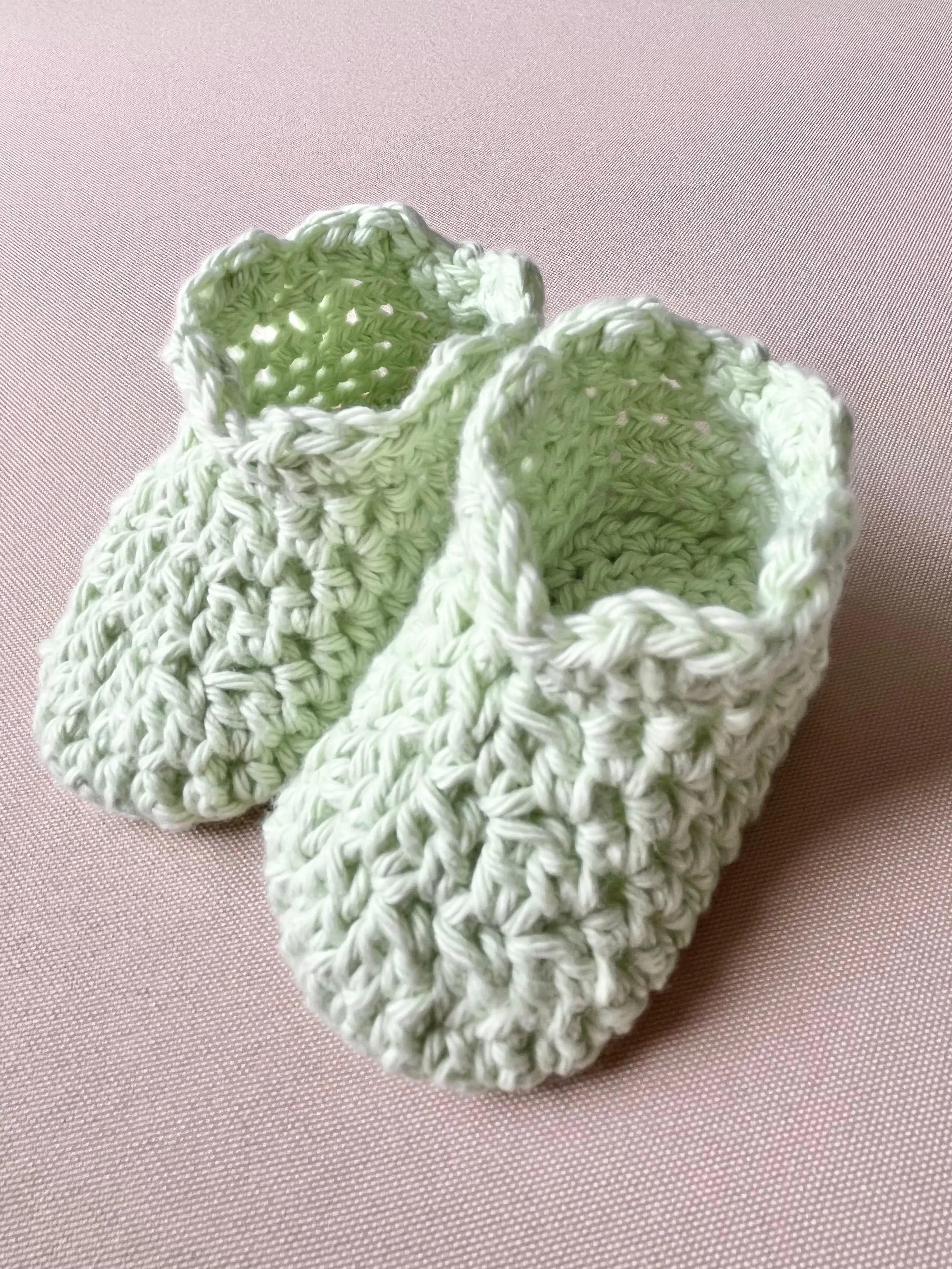 Cotton Booties — Celery