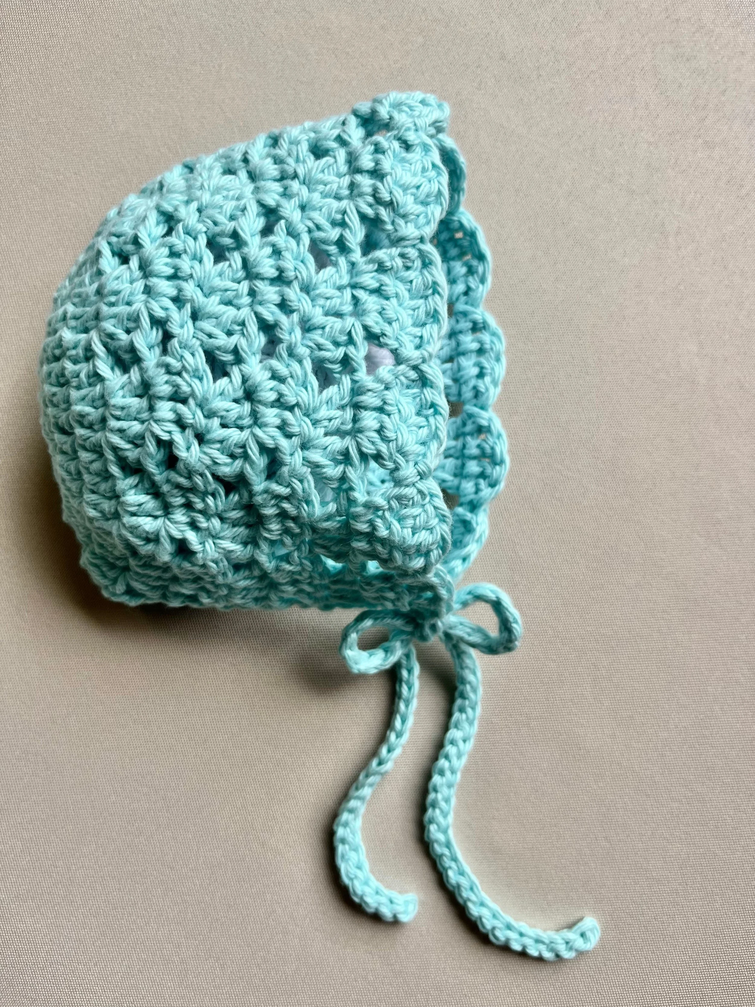 Cotton Bonnet — Aqua