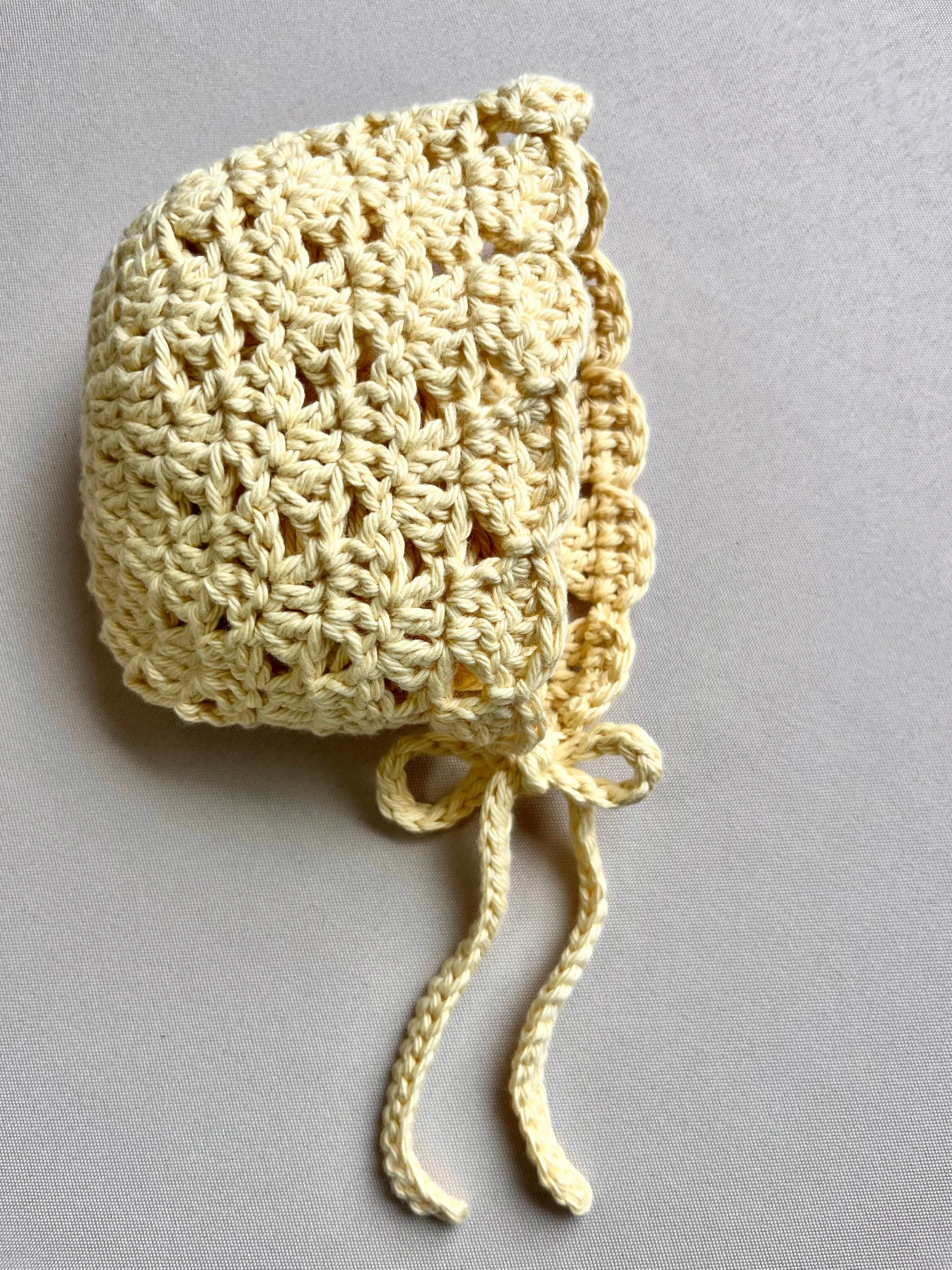 Cotton Bonnet — Yellow