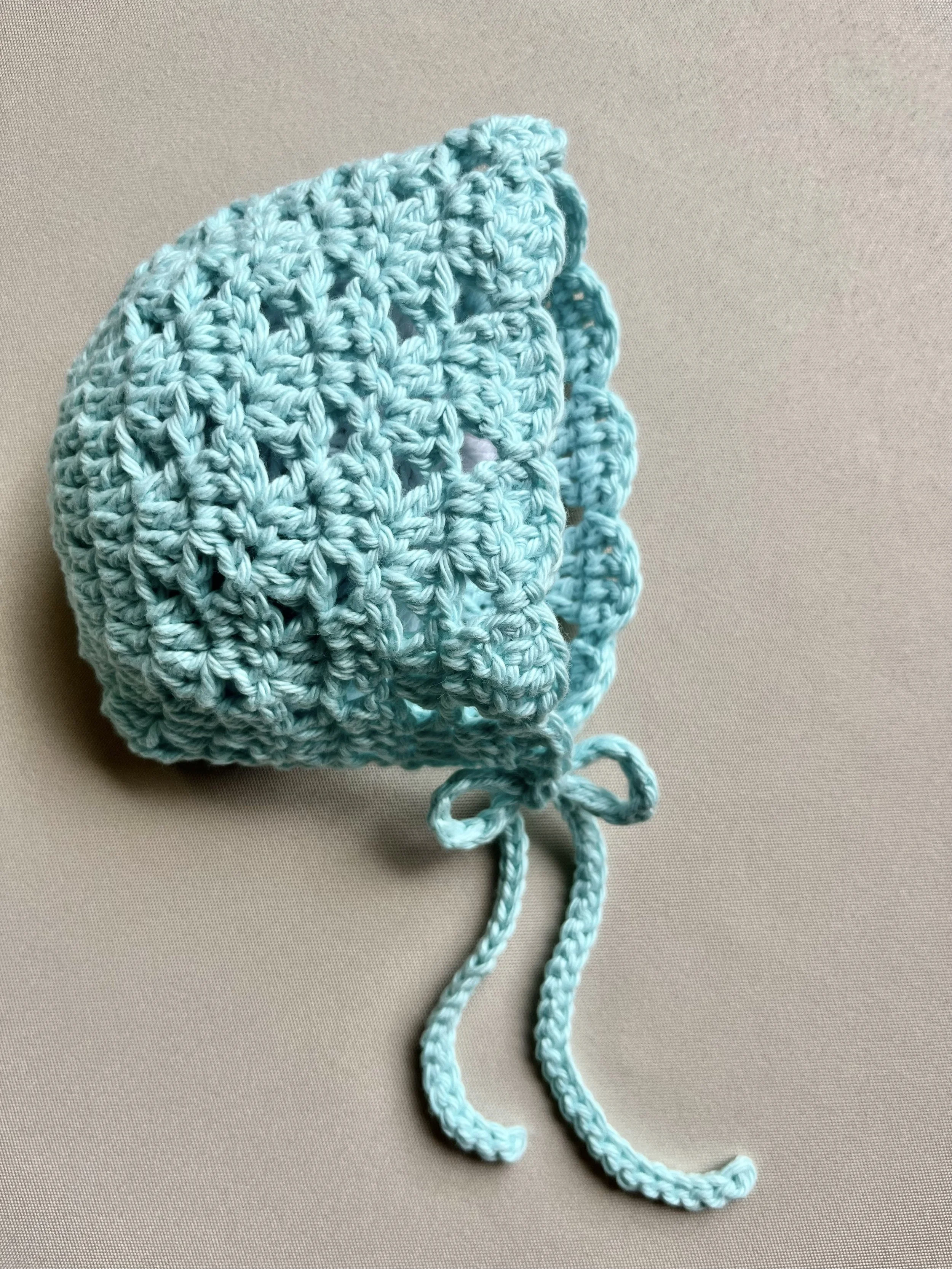 Cotton Bonnet — Aqua