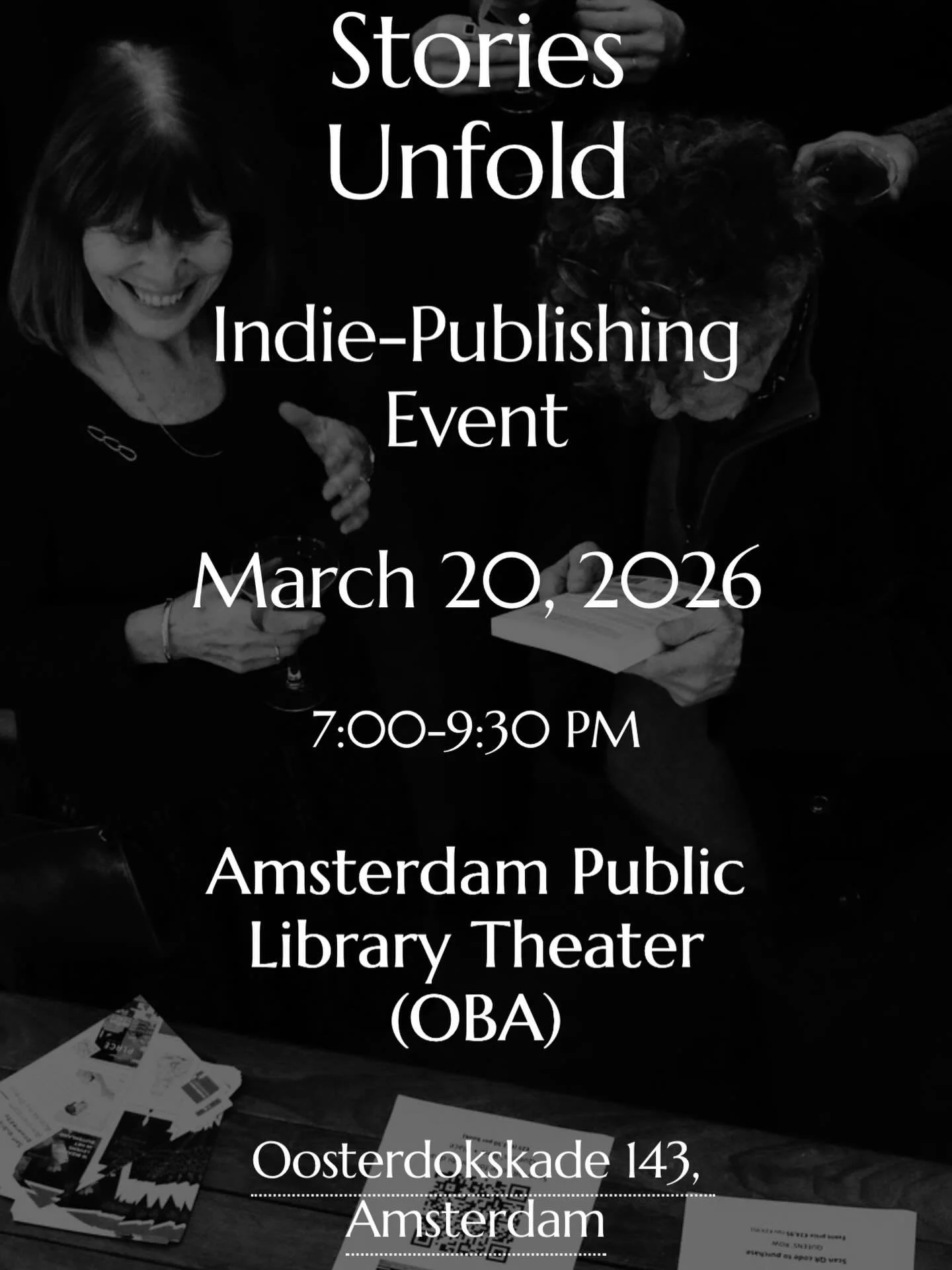 Only four weeks to go until Stories Unfold! An indie publishing event, it will be packed with talks from international authors, panel discussions (one featuring yours truly!), book signings, live music, drinks and networking. 

Book your spot now - l