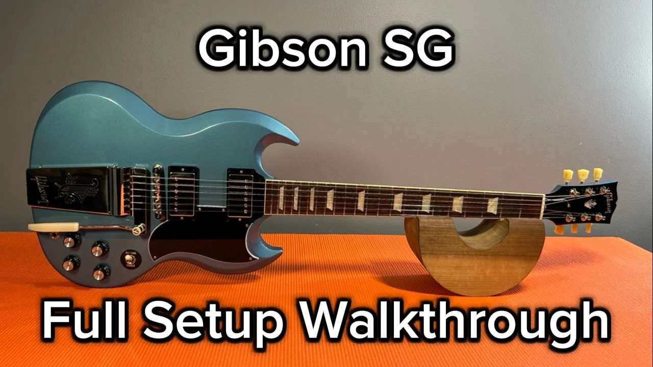 Full-length video now on my Youtube channel! A step-by-step walkthrough on how I set up this amazing pelham blue SG.

Topics covered:

👉Initial inspection and diagnosis
👉&rdquo;Minimum viable&rdquo; pre-setup
👉Fret polishing and fretboard conditio