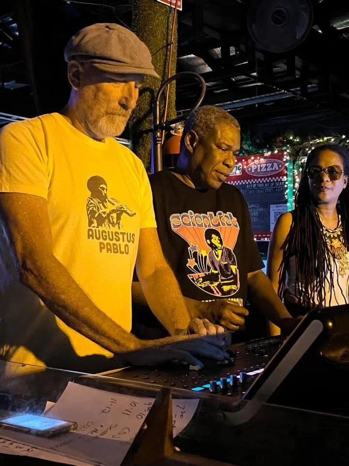 Mick Dick mixing it up with Scientist