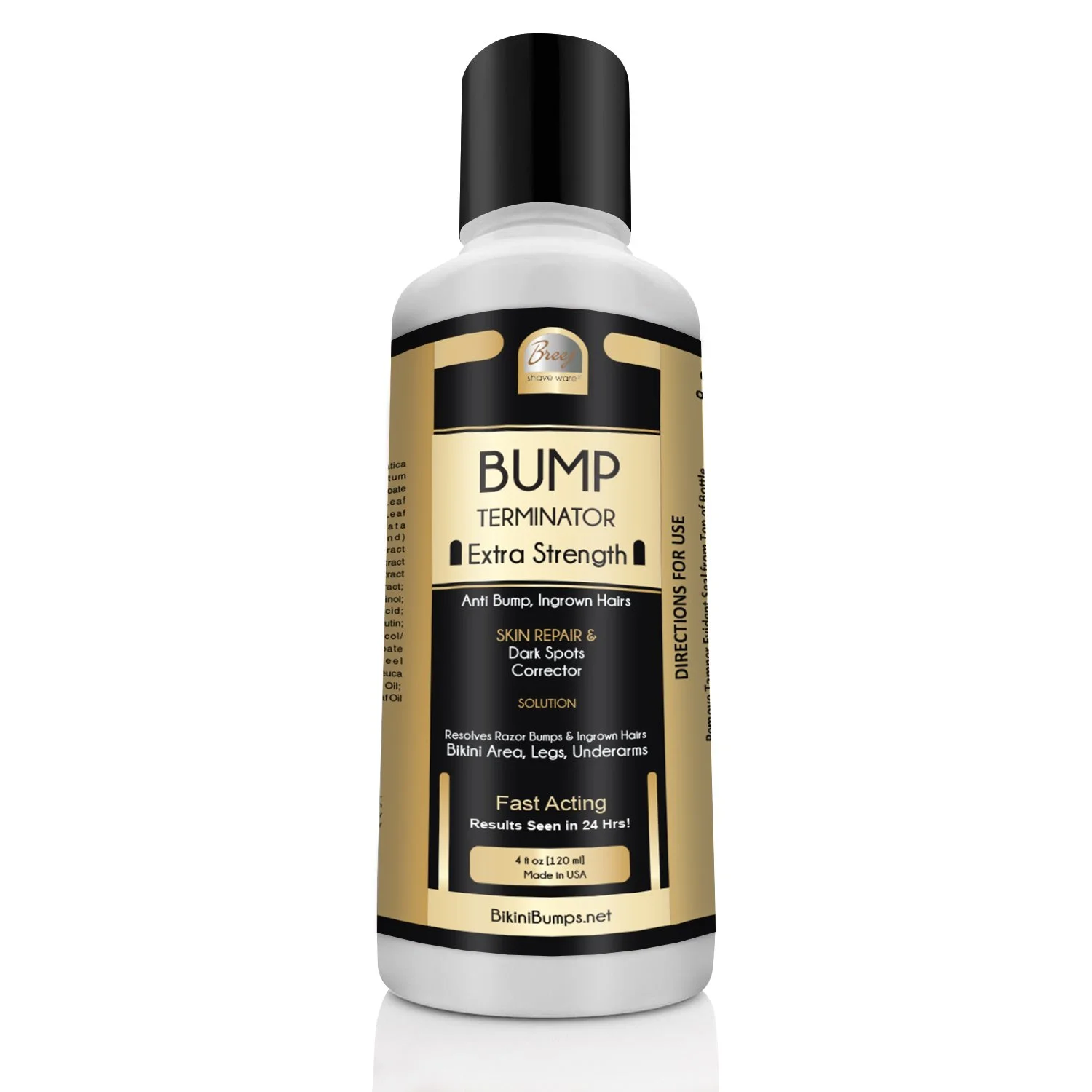 BUMP TERMINATOR Extra Strength Anti Bump. Dark Spots Corrector Solution for Women, 4 oz