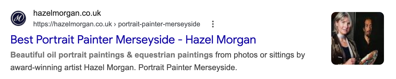 seo for artists meta title and description example