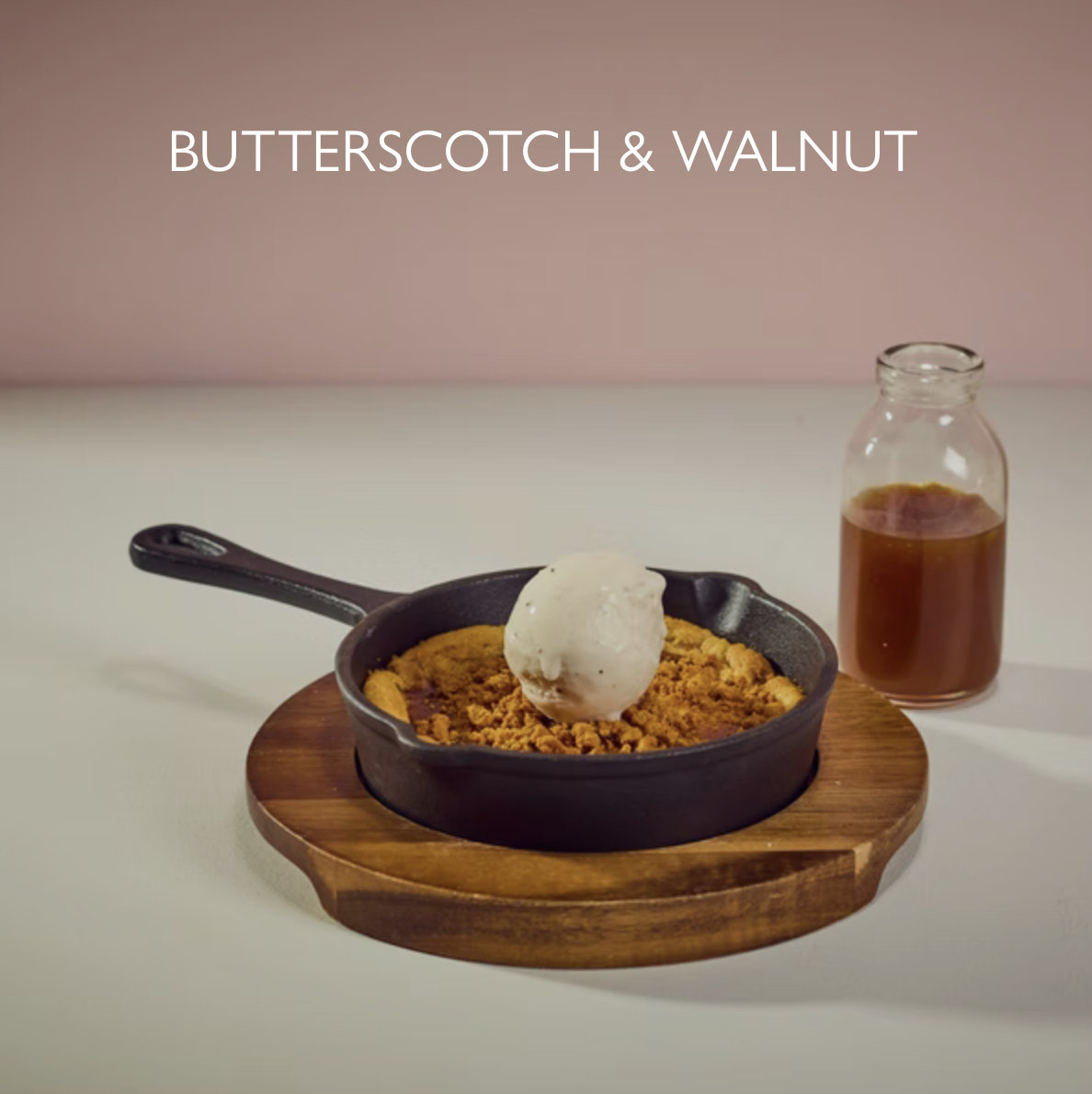 9.95
Signature butterscotch and walnut dough skillet, Madagascan vanilla gelato, Biscoff crumb, hot caramel pouring sauce. 867 kcal