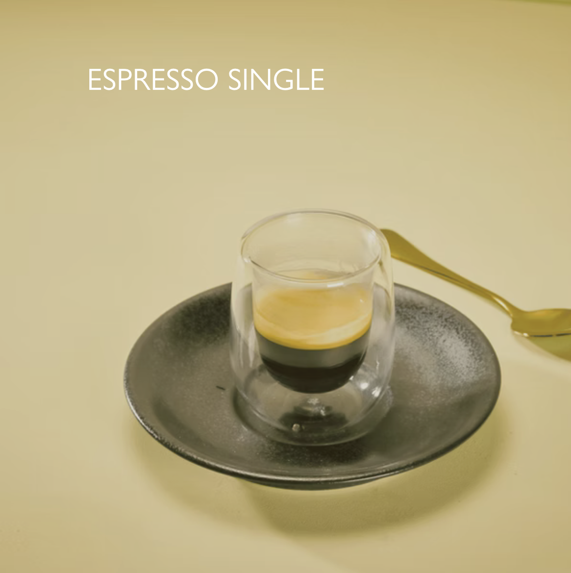 ESPRESSO
Single 1 kcal 2.50
Double 2 kcal 2.95