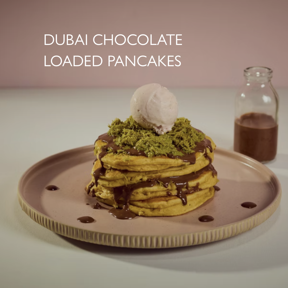 10.25
Fluffy pancakes, pistachio katafi, milk chocolate pourer, Madagascan vanilla gelato. 1111 kcal