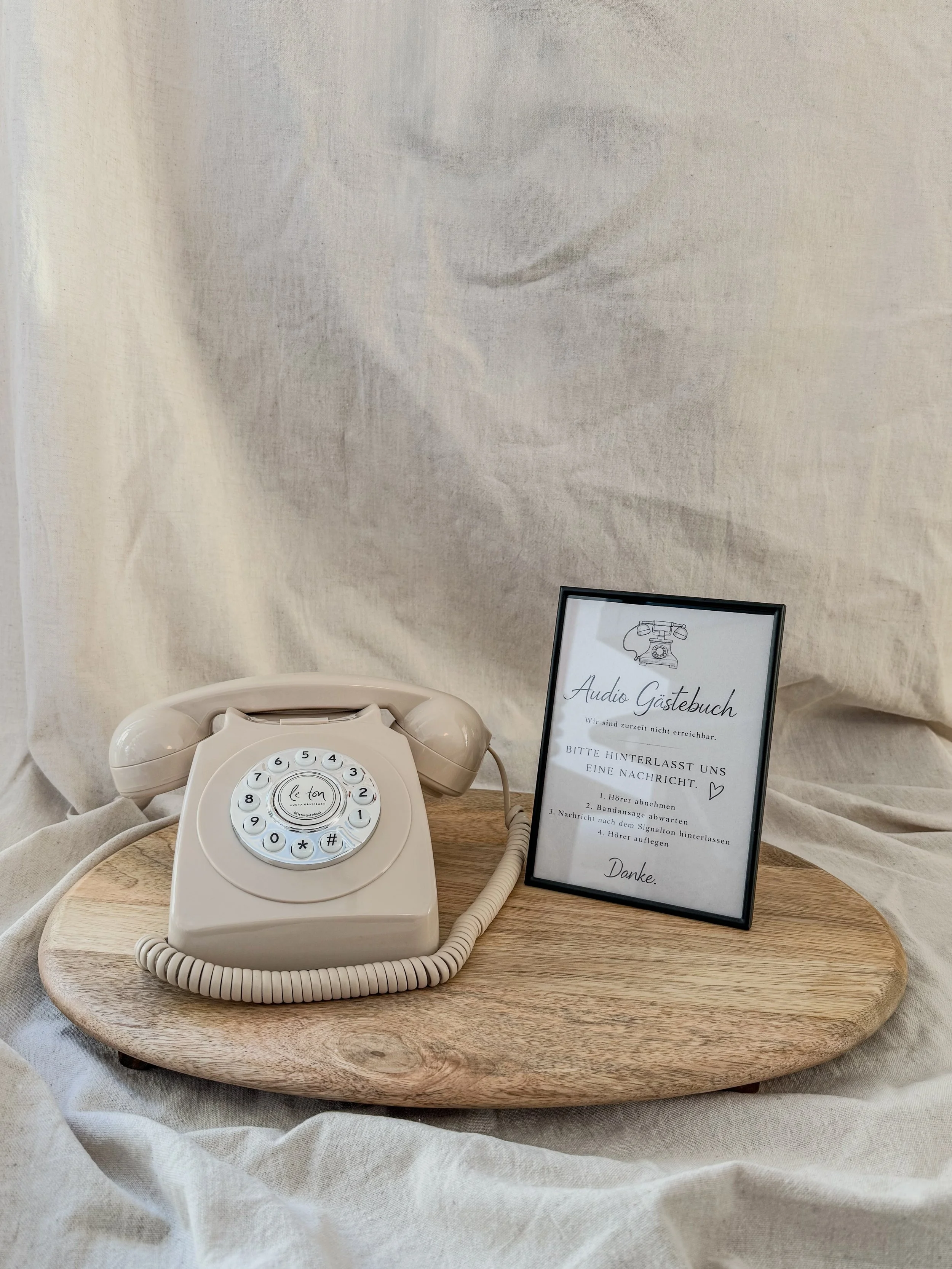 Audio Gästebuch Telefon Hochzeit mieten beige Paderborn