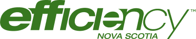 Efficiency Nova Scotia logo in green and black text.