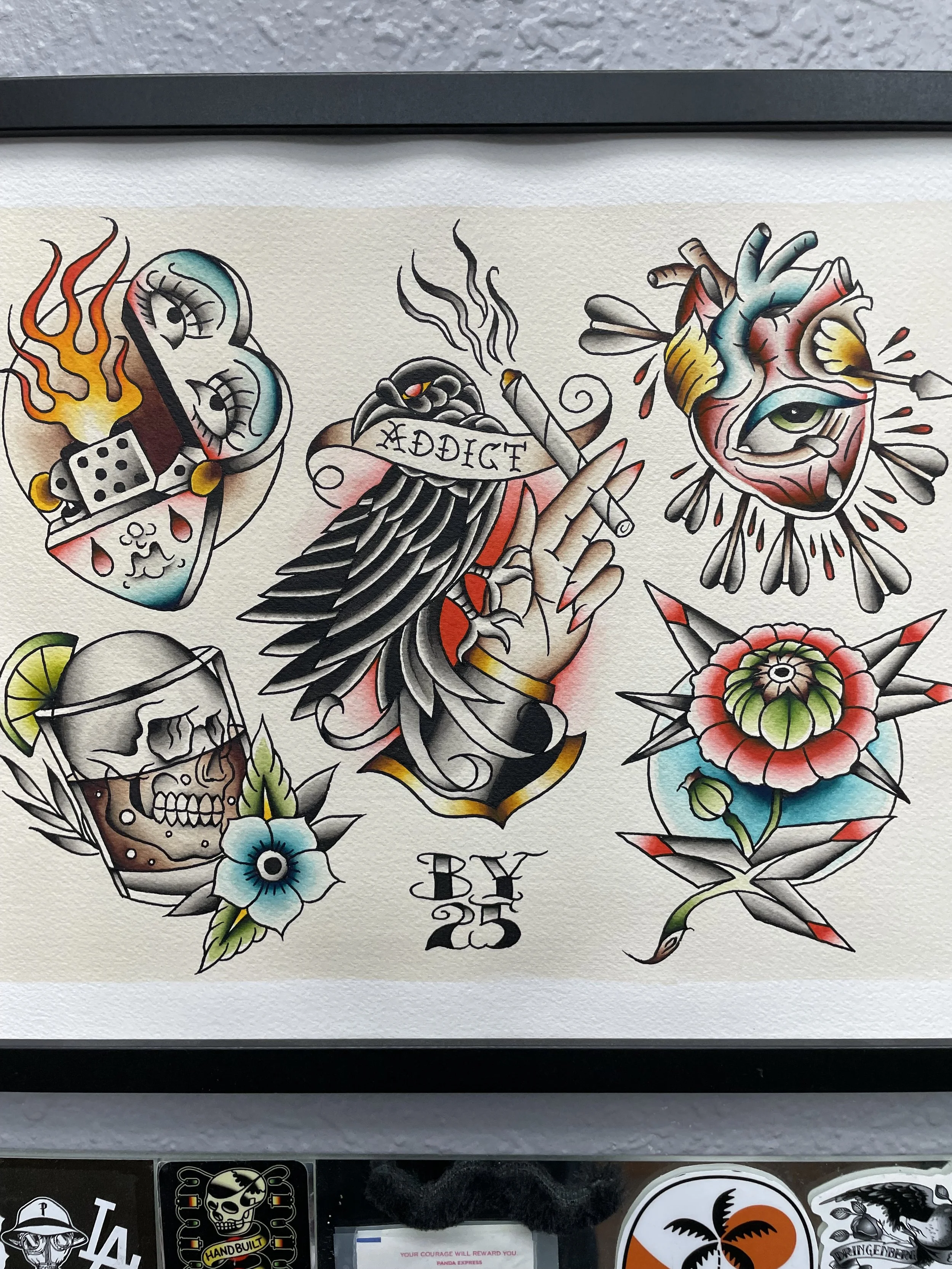 Addiction American Traditional Flash