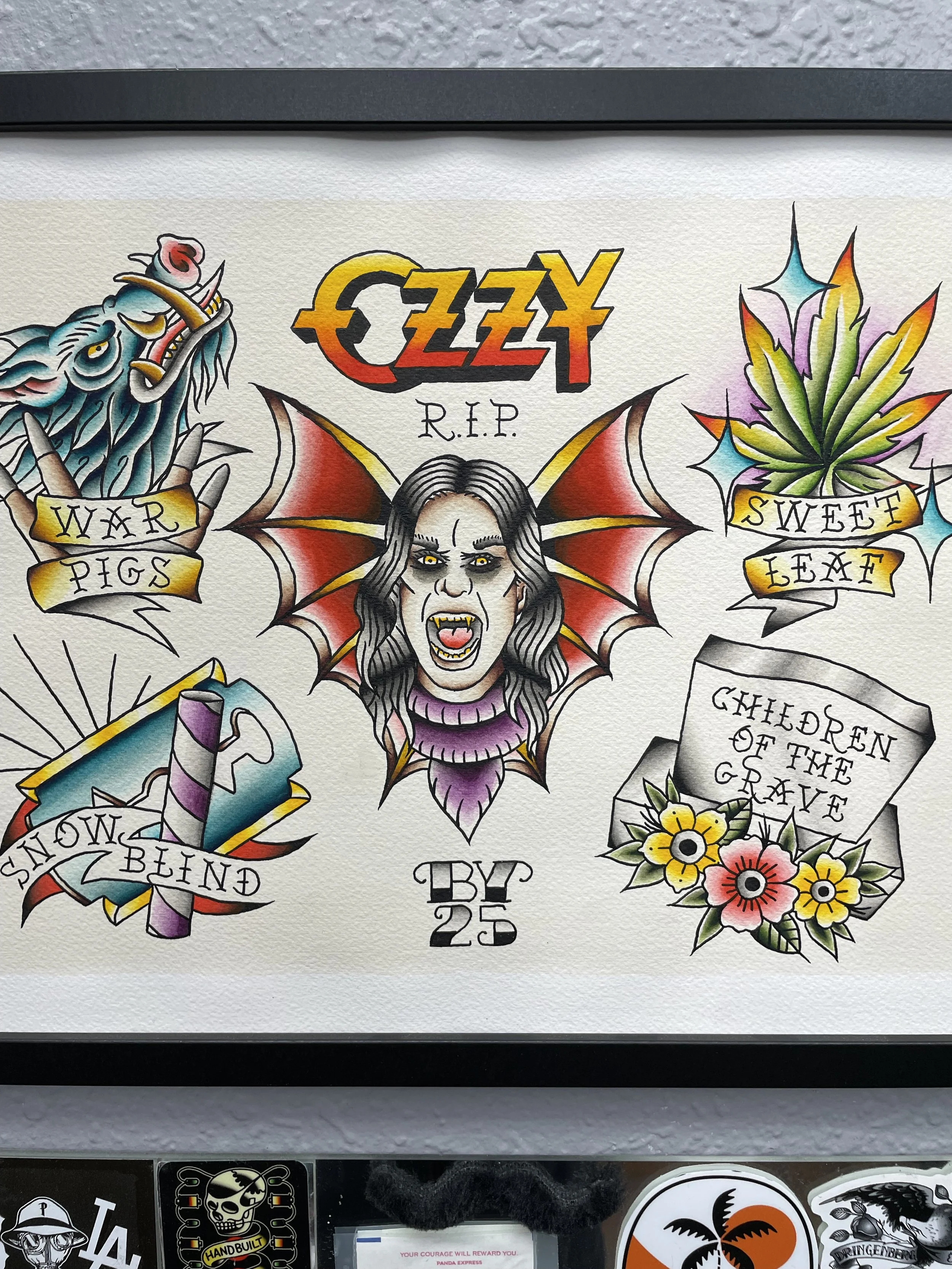 Ozzy Osbourne Tribute American Traditional Flash