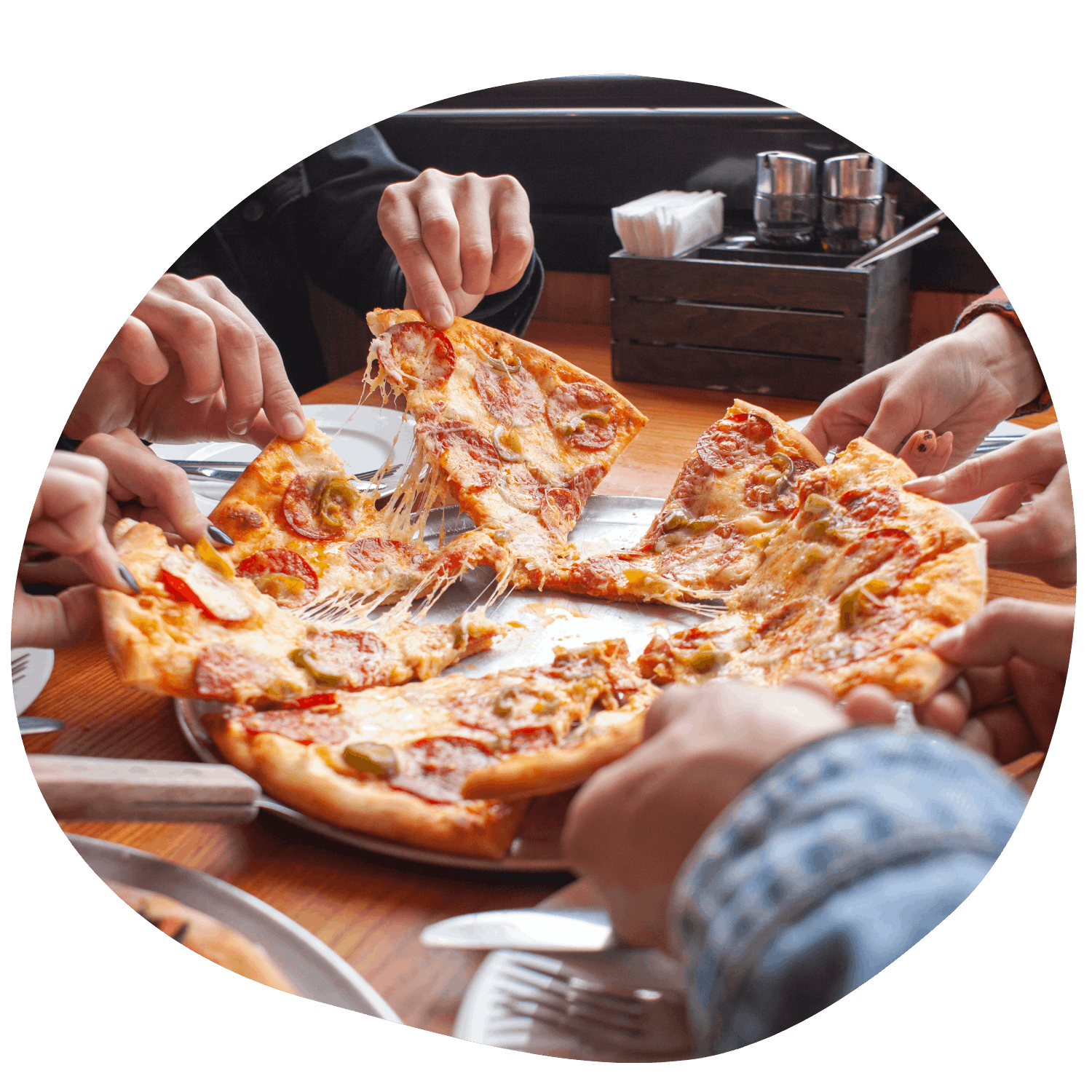 Ibland är det så enkelt som en pizza.