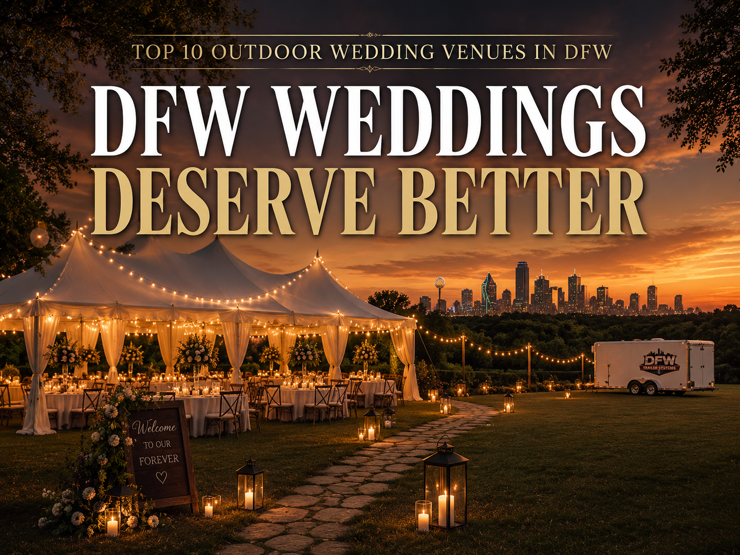 Top 10 Outdoor Wedding Venues in DFW That Need Restroom Trailers