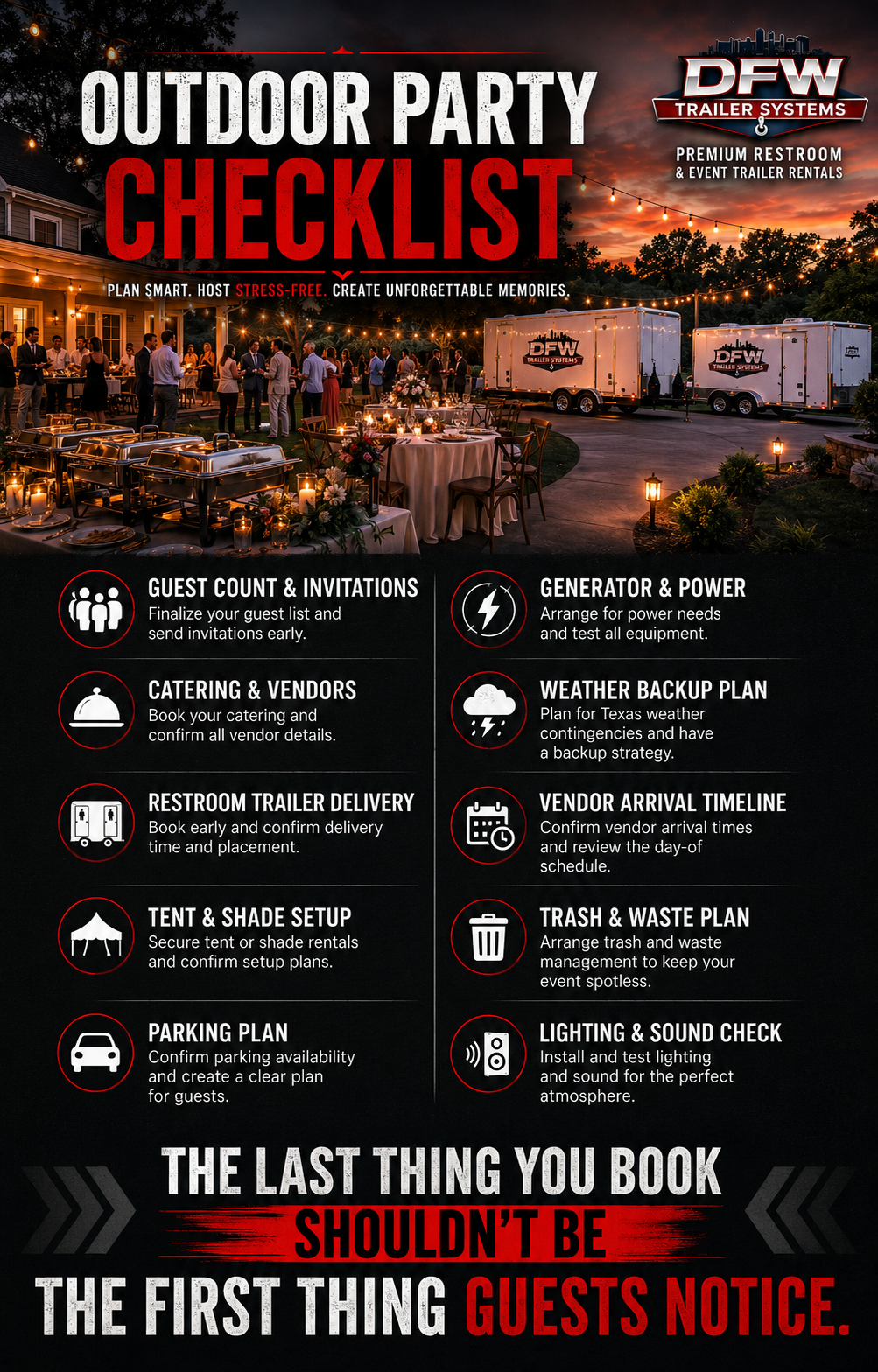 The Complete Outdoor Party Planning Checklist for North Texas Hosts