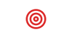 Red bullseye target with concentric circles