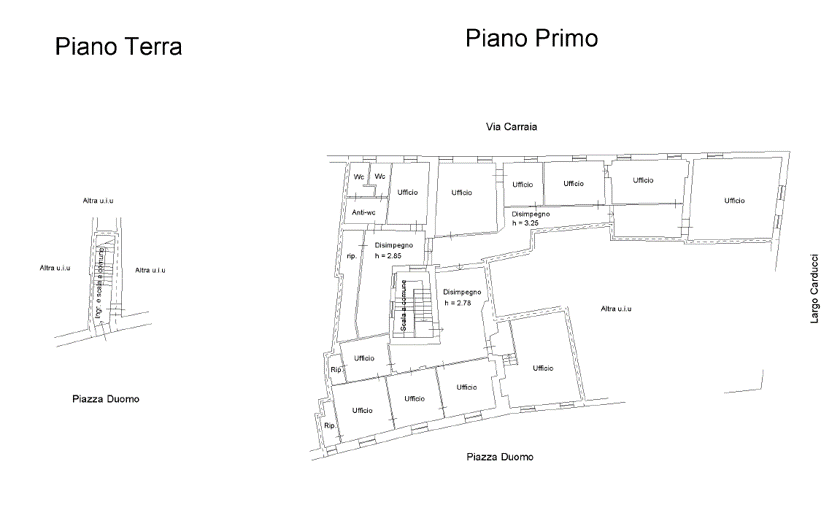 distribuzione degli spazi direzionali in vendita