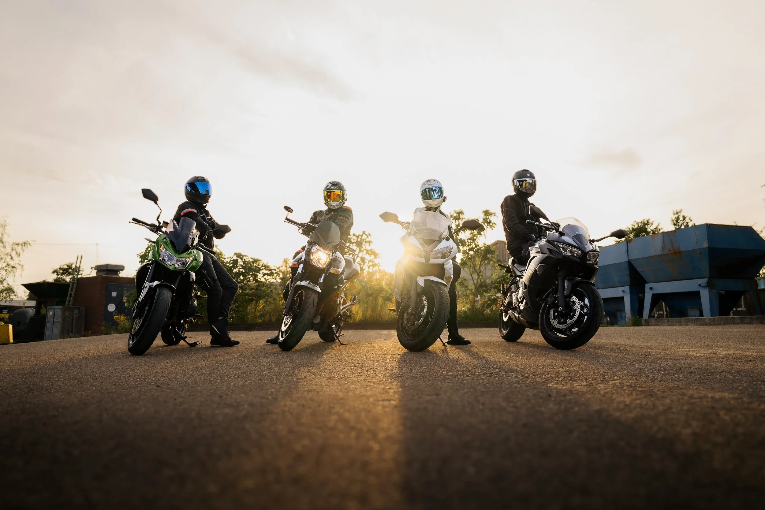 motorfotoshoot met vrienden