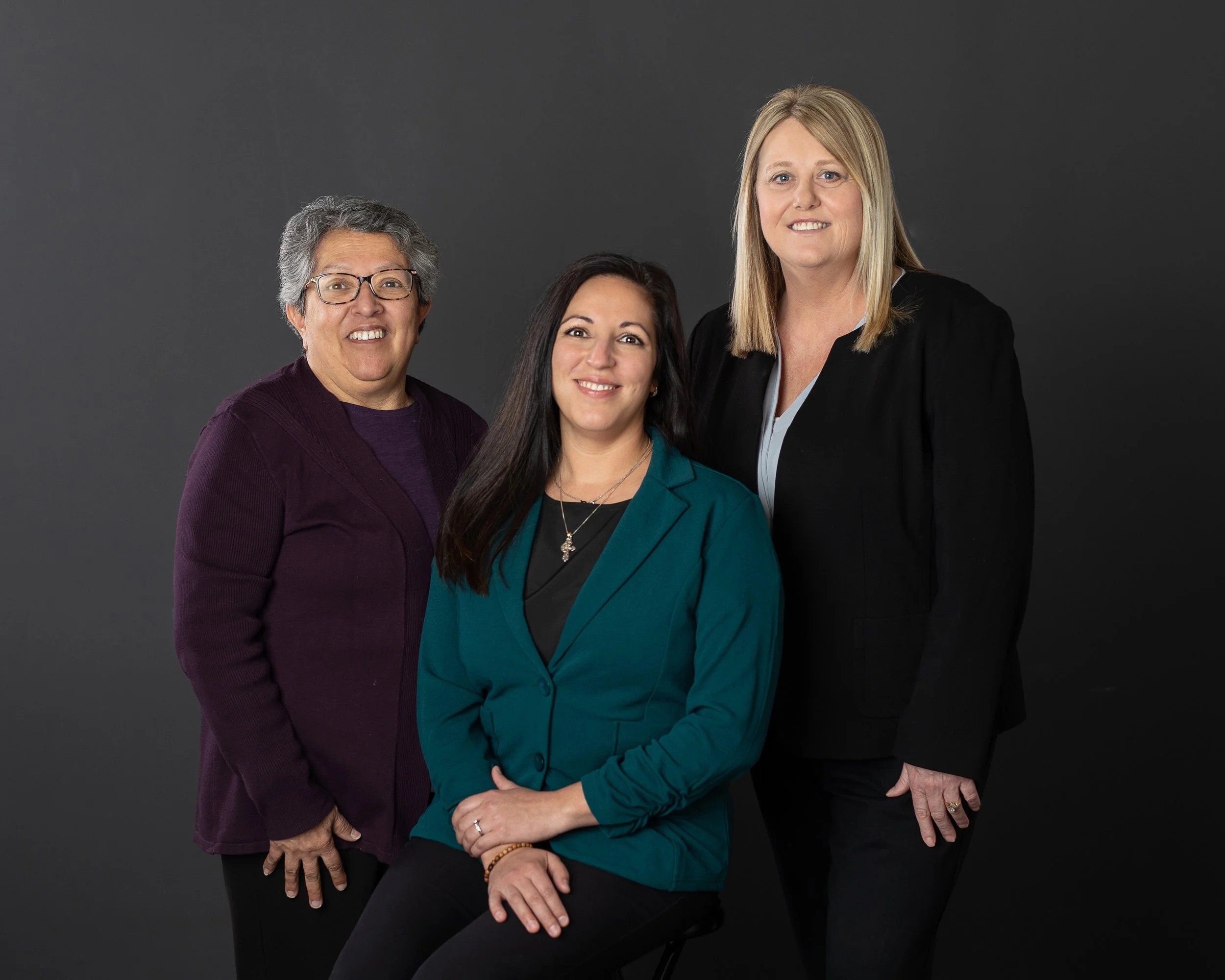 Group picture of the licensed agents with Smart Insurance Solutions; from left to right: Rebecca 'Becky' Rosales, Jodie Enenbach-Moreno and Stephanie Waszgis.